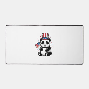 Alfrombrillas De Escritorio Diseño de camiseta con bandera de panda patriótico