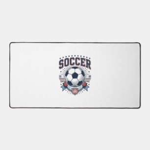 Alfrombrillas De Escritorio Diseño de camiseta con emblema de fútbol vintage_1