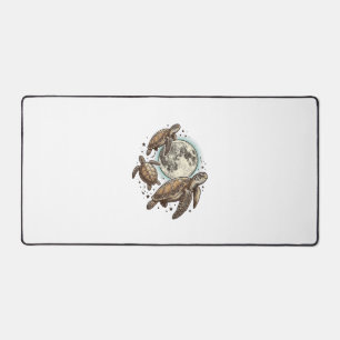 Alfrombrillas De Escritorio Diseño de camiseta con grabado de tortuga marina d