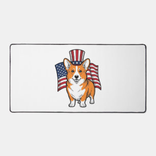 Alfrombrillas De Escritorio Diseño de camiseta de grabado vintage de Corgi pat