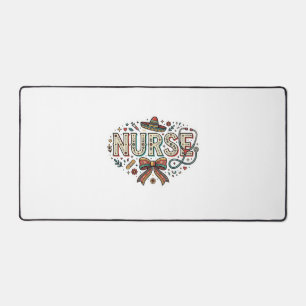 Alfrombrillas De Escritorio Diseño de camiseta de grabado vintage de enfermera