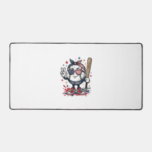 Alfrombrillas De Escritorio Diseño de camiseta de mascota de béisbol patriota 