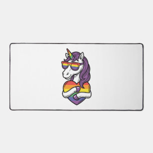 Alfrombrillas De Escritorio Diseño de camiseta de orgullo de corazón de unicor