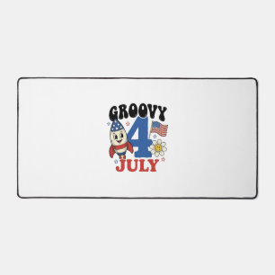 Alfrombrillas De Escritorio Diseño de camiseta patriótica cohete Groovy 4 de j