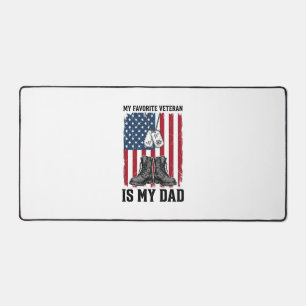 Alfrombrillas De Escritorio Diseño de camiseta patriótica Mi padre es mi veter