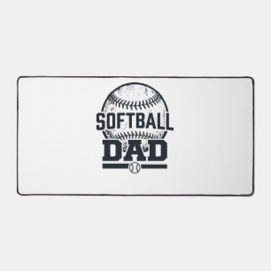 Alfrombrillas De Escritorio Diseño de camiseta vectorial para papá de sóftbol 
