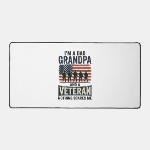 Alfrombrillas De Escritorio Diseño de camiseta vintage patriota veterano abuel