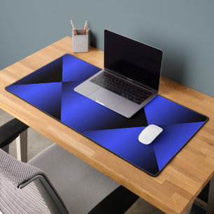 Alfrombrillas De Escritorio Diseño de degradado negro y azul brillante