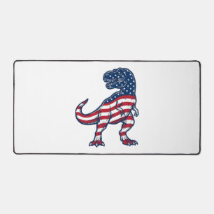 Alfrombrillas De Escritorio Diseño de dinosaurio T-Rex patriótico bandera amer