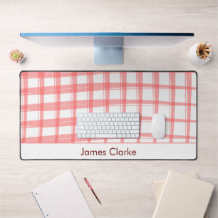 Alfrombrillas De Escritorio Diseño de Entramado Rojo Simplemente Moderno
