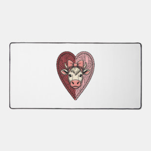 Alfrombrillas De Escritorio Diseño de grabado vintage de hilo de corazón de va