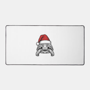 Alfrombrillas De Escritorio Diseño de grabado vintage de tortuga de Navidad so