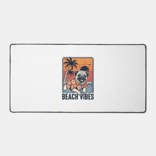Alfrombrillas De Escritorio Diseño de grabado vintage pug de vibraciones de pl