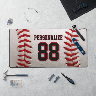 Alfrombrillas De Escritorio Diseño de jugador de béisbol con número y nombre d
