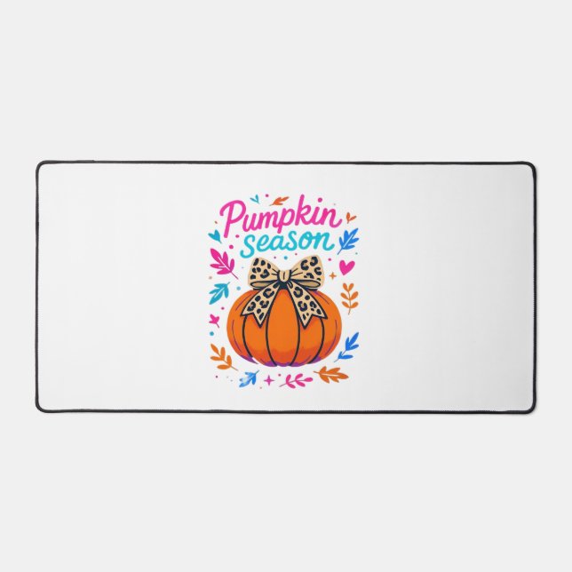 Alfrombrillas De Escritorio Diseño de leopardo de la temporada de calabaza - A (Anverso)