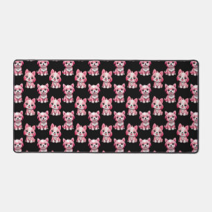 Alfrombrillas De Escritorio Diseño de patrón de perro de cachorro rosa - negro