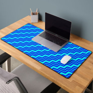 Alfrombrillas De Escritorio Diseño de patrón de zag azul Zig Chevron