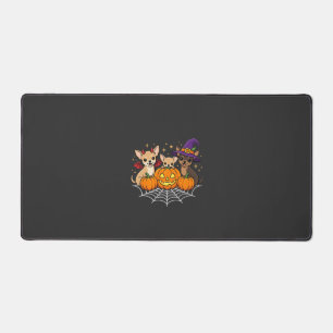 Alfrombrillas De Escritorio Diseño de perro bruja calabaza Halloween Chihuahua