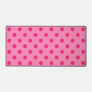 Alfrombrillas De Escritorio Diseño De Puntos De Polka Rosado En Pink