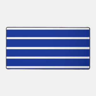 Alfrombrillas De Escritorio Diseño de rayas azules y blancas