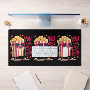 Alfrombrillas De Escritorio Diseño de San Valentín de corazón de palomitas de 