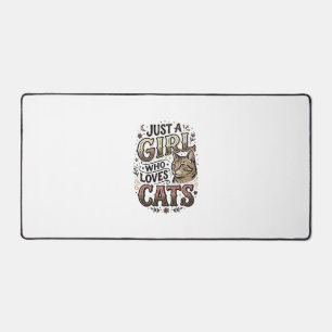 Alfrombrillas De Escritorio Diseño de tipografía de chica amante de gatos vint