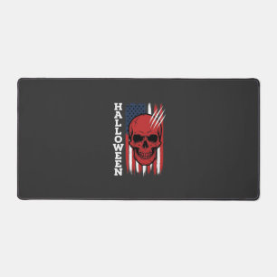 Alfrombrillas De Escritorio Diseño de vector de bandera de cráneo de Halloween