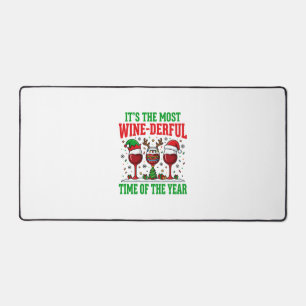 Alfrombrillas De Escritorio Diseño de vino tinto navideño maravilloso