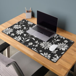 Alfrombrillas De Escritorio Diseño floral negro