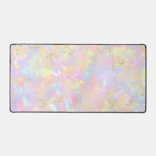 Alfrombrillas De Escritorio diseño opal rosa falso chunky purpurina