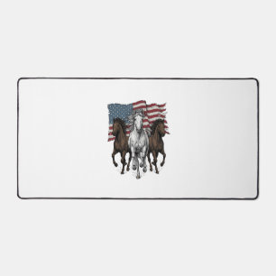 Alfrombrillas De Escritorio Diseño vectorial de caballos corriendo patrióticos