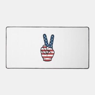 Alfrombrillas De Escritorio Diseño vectorial de mano con signo de paz patrióti