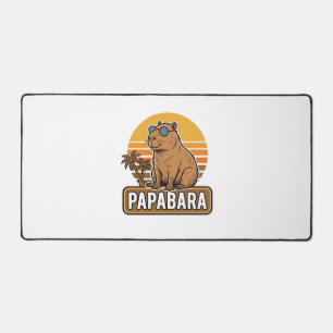Alfrombrillas De Escritorio Diseño vectorial PAPABARA Capybara padre retro_1