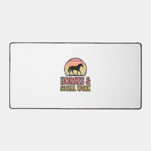 Alfrombrillas De Escritorio Diseño vectorial retro puesta de sol caballos y tr