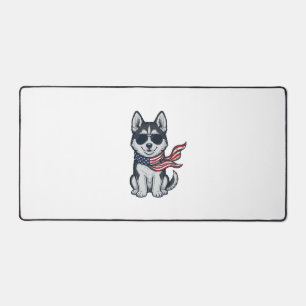 Alfrombrillas De Escritorio Diseño vectorial vintage patriótico de cachorro Hu