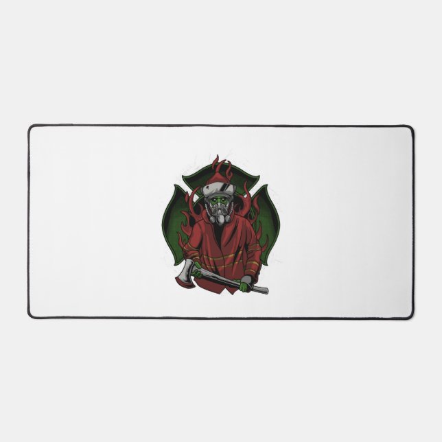 Alfrombrillas De Escritorio Disfraz de Halloween para bomberos (Anverso)