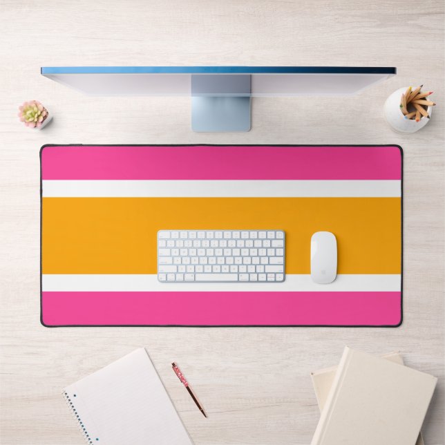 Alfrombrillas De Escritorio Divertidas bandas de Carreras blanca rosada y níti (Oficina 1)