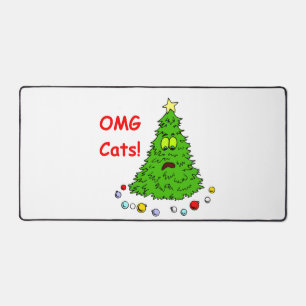 Alfrombrillas De Escritorio Divertido Chiste de Árbol de Navidad OMG Gatos Nav
