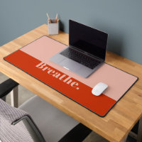 Divertido Respira Minimalista Moderno Naranja Rosa