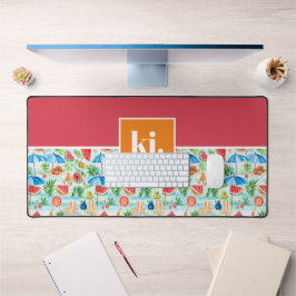 Alfrombrillas De Escritorio Diviértete con un monograma elegante de verano