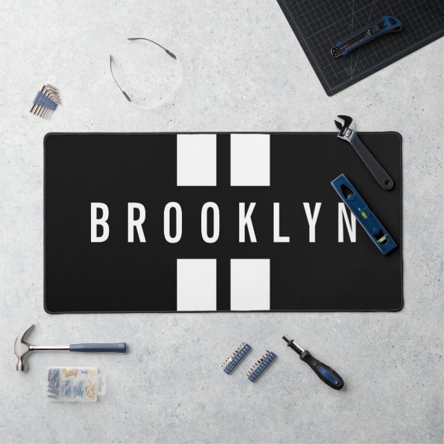 Alfrombrillas De Escritorio Doble franjas de nombre personalizado Carreras de  (Puesto de trabajo)