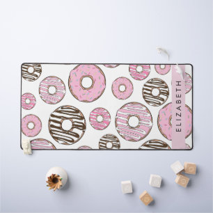 Alfrombrillas De Escritorio Donuts rosados, Donuts blancos, rociadores, tu nom