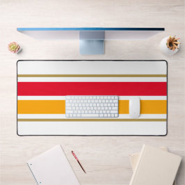 Alfrombrillas De Escritorio Dos Rayas De Carreras Amarilla Rojas Brillantes En