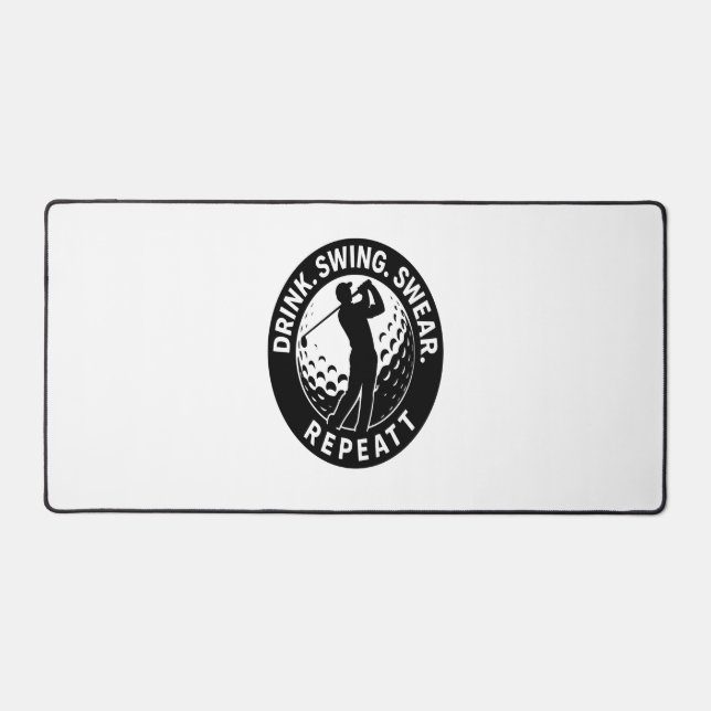 Alfrombrillas De Escritorio Dragar Swing Swear Repeat Golf (Anverso)
