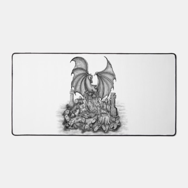 Alfrombrillas De Escritorio Dragón con zombi (Anverso)