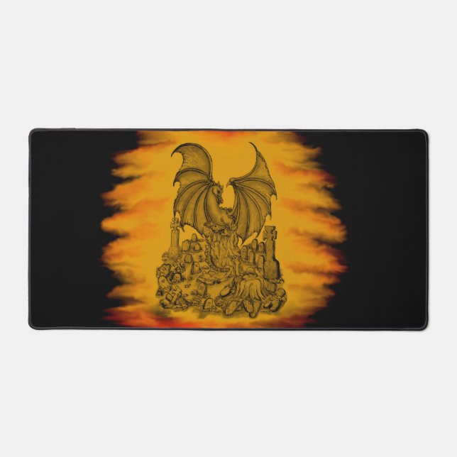 Alfrombrillas De Escritorio Dragón con zombi (Anverso)
