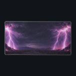 Alfrombrillas De Escritorio Dramatic Lightning Storm Desert Horizon Desk Mat<br><div class="desc">This Dramatic Lightning Storm Desert Horizon Desk Mat features a split-horizon design with intense purple and pink lightning strikes on the far left and right. Perfect for gaming rooms, storm chaser gifts, or dramatic dark workspace decor. This ultra-wide desk pad leaves a clean center for your keyboard while keeping the...</div>