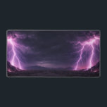 Alfrombrillas De Escritorio Dramatic Lightning Storm Desert Horizon Desk Mat<br><div class="desc">This Dramatic Lightning Storm Desert Horizon Desk Mat features a split-horizon design with intense purple and pink lightning strikes on the far left and right. Perfect for gaming rooms, storm chaser gifts, or dramatic dark workspace decor. This ultra-wide desk pad leaves a clean center for your keyboard while keeping the...</div>