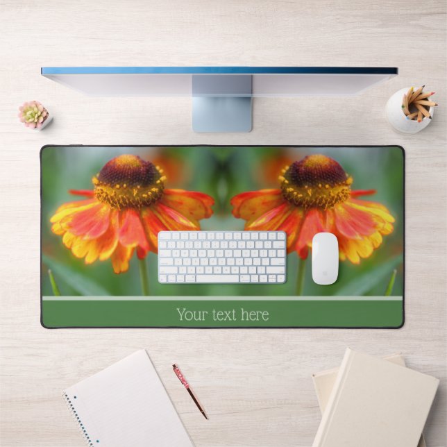 Alfrombrillas De Escritorio Dreamy Zinnia Flower Personalizada (Oficina 1)