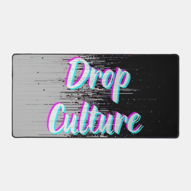 Alfrombrillas De Escritorio Drop Mouse Pad Hype Pixels Black Gray  (Anverso)